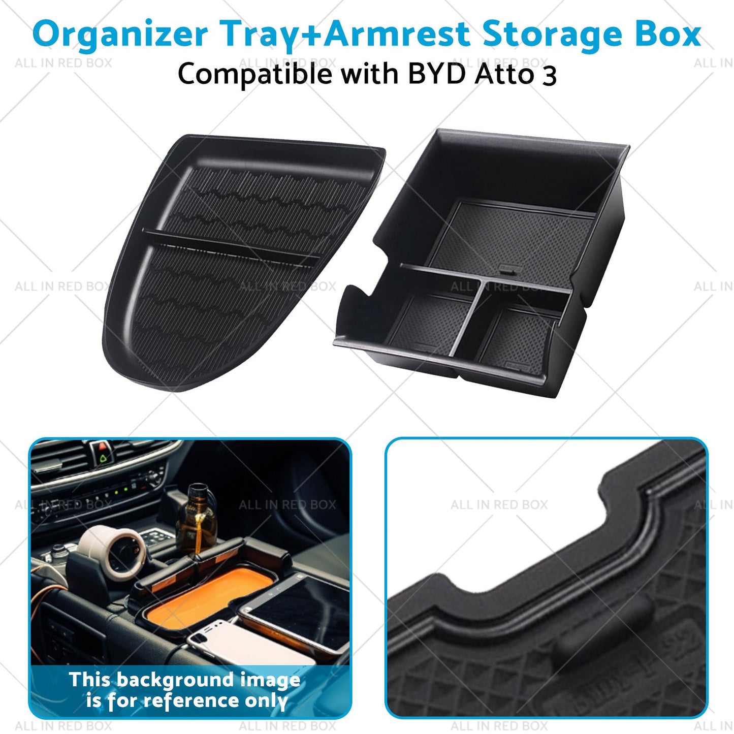 Armrest Storage Box?  Organizer Tray Suitable For BYD Atto 3 22-23-3