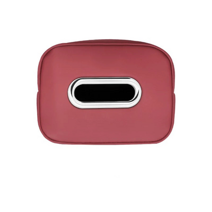 NNEOBA Leather Car Tissue Organizer Storage Bag–Multi-Position Holder Red