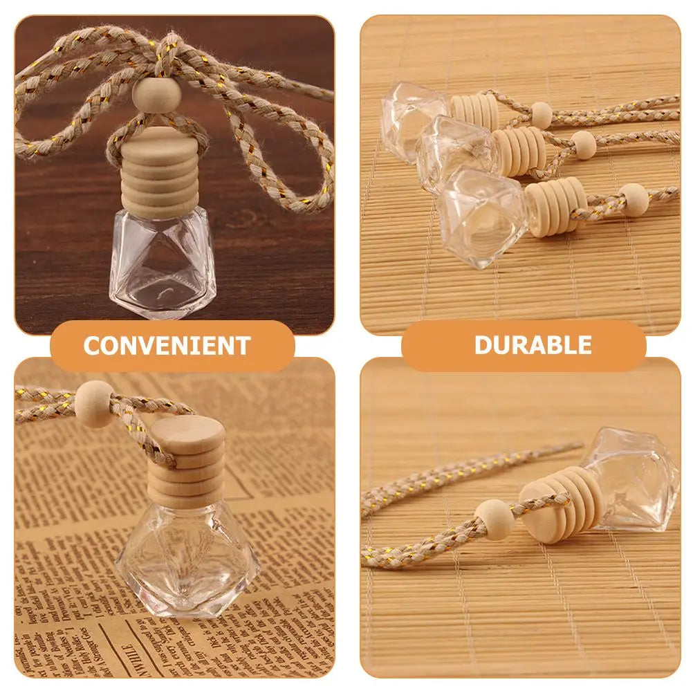 NNEOBA 10PCS Hanging Glass Perfume Bottle Car Scent Diffuser–8ml