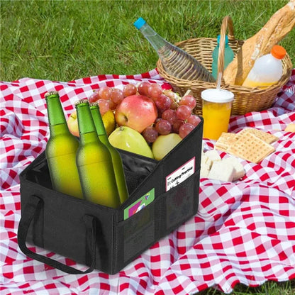 NNEOBA High-Capacity Car Trunk Storage Organizer Box Black