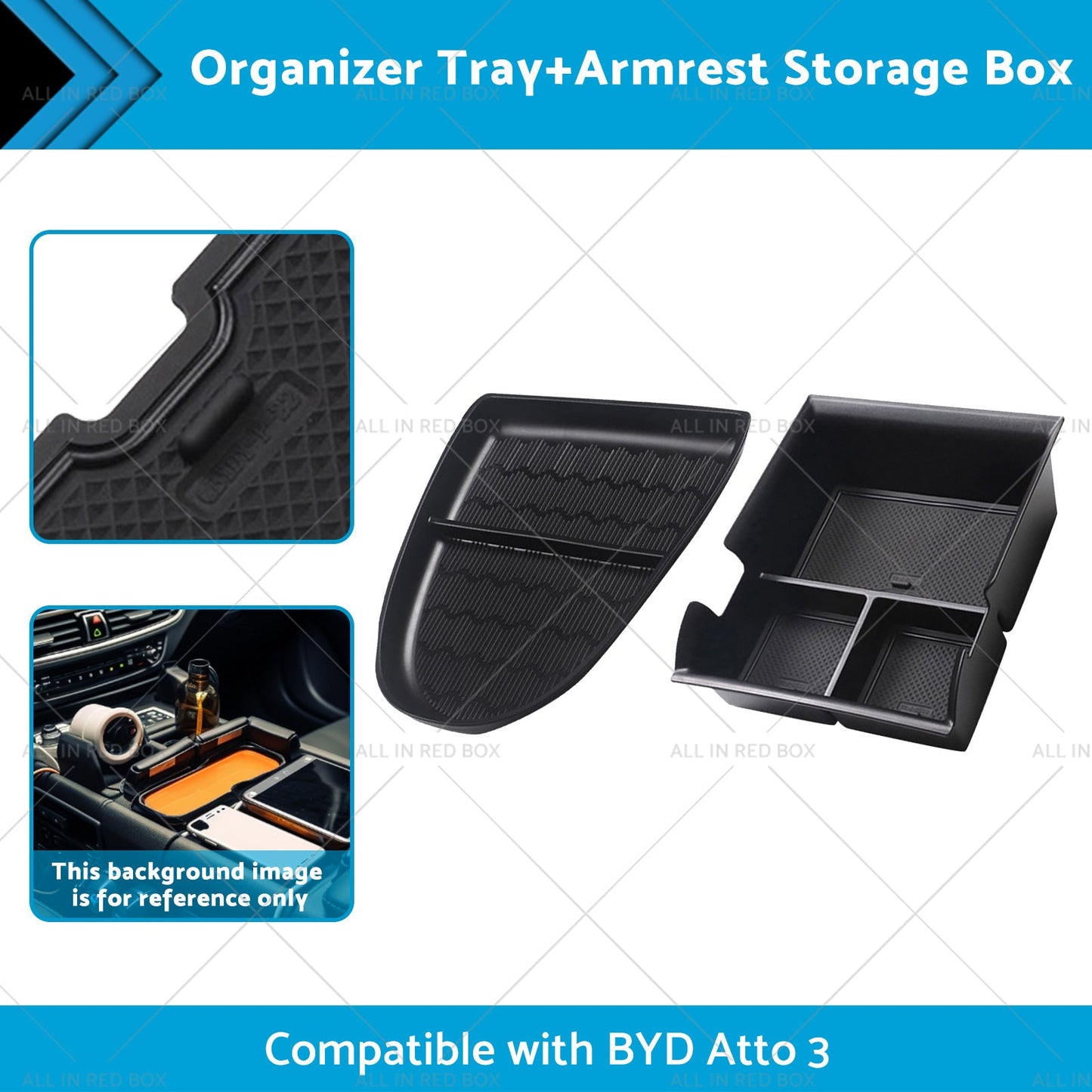 Armrest Storage Box?  Organizer Tray Suitable For BYD Atto 3 22-23-1