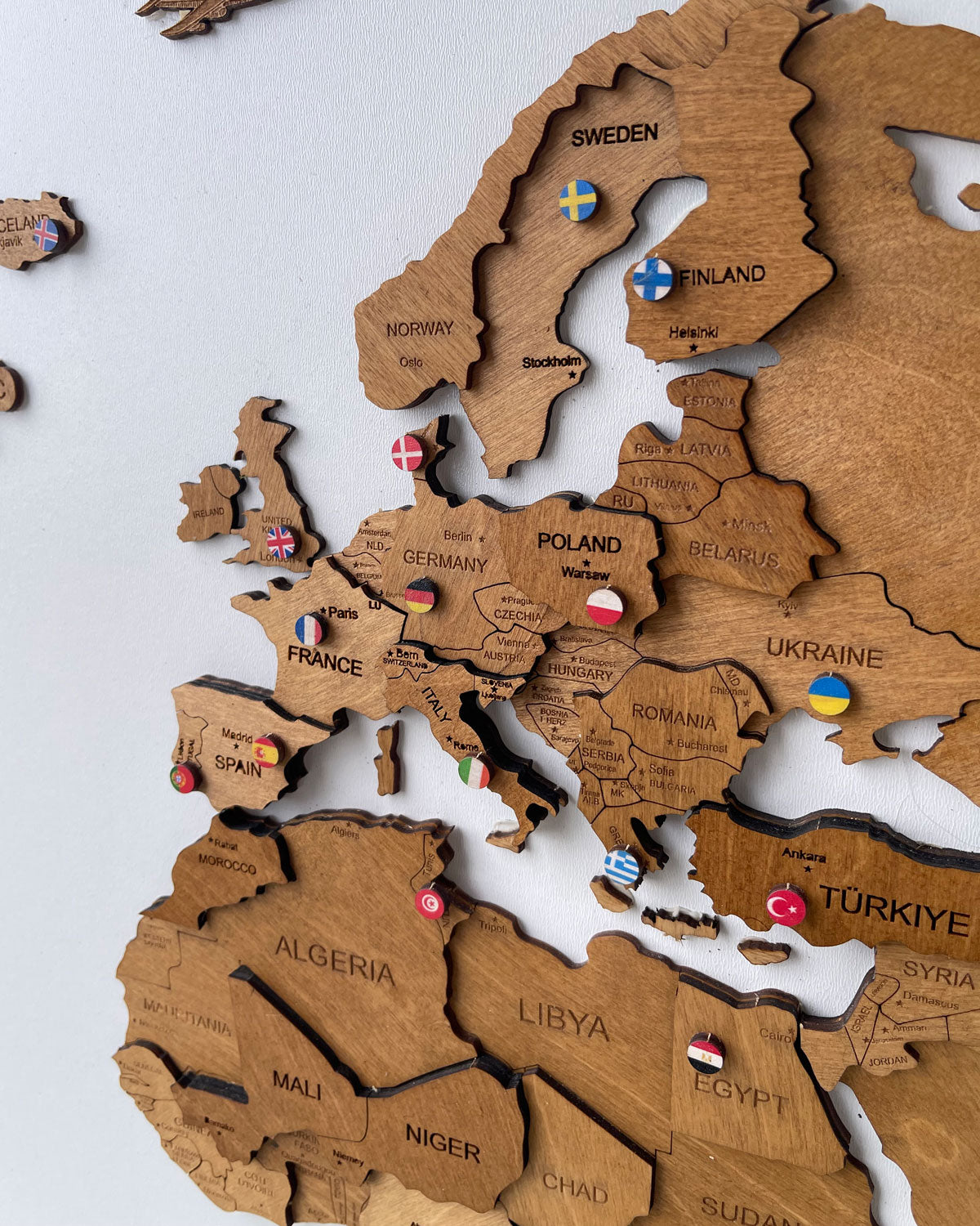 Flags of countries and states, World map markers 420pcs