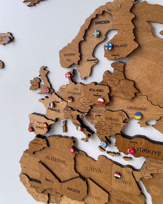 Flags of countries and states, World map markers 420pcs