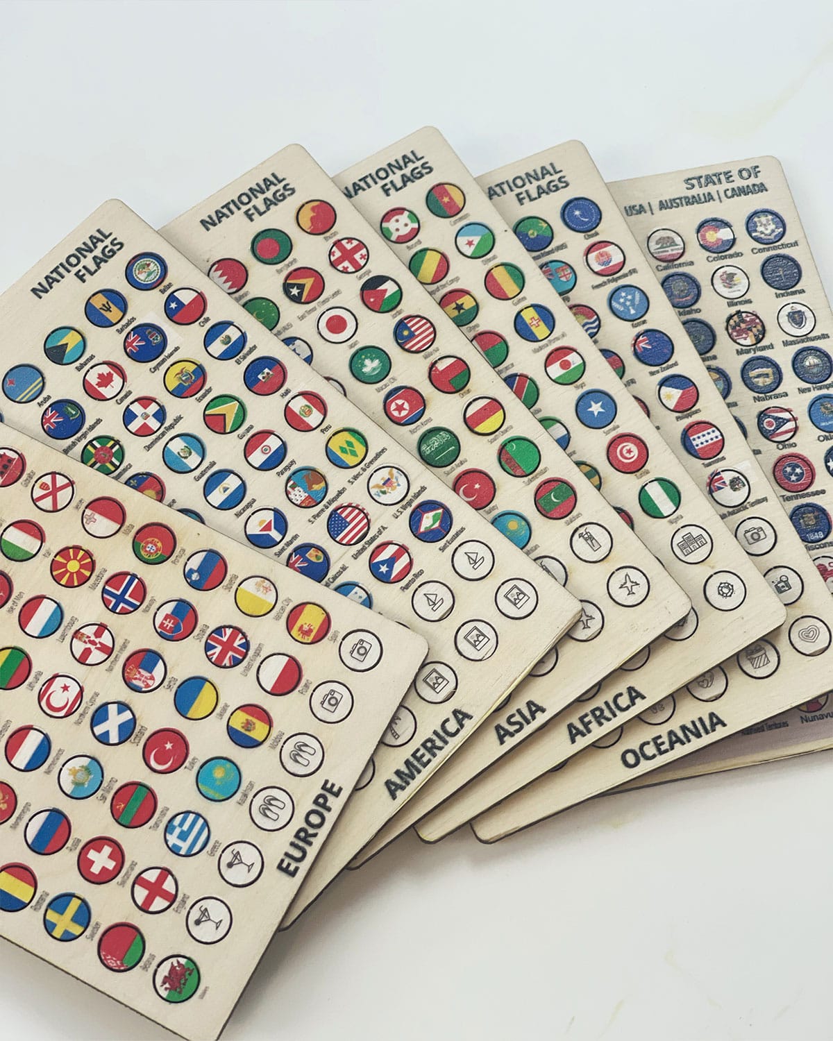 Flags of countries and states, World map markers 420pcs